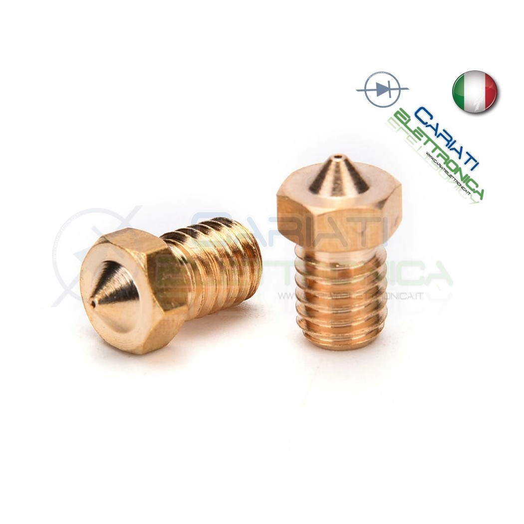 Ugello Nozzle da 0,4mm per Estrusore in ottone 1.75mm E3DV6 Stampante 3D Generico