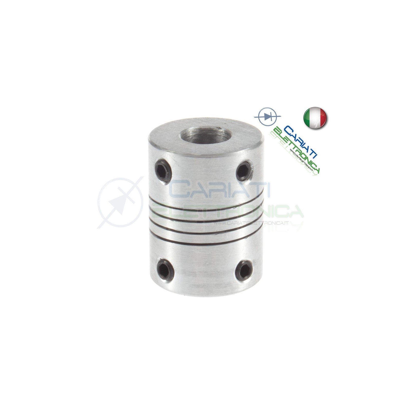 Accoppiatore 5x10 mm giunto in alluminio coupler shaft OD19mm*25mm flexible Generico