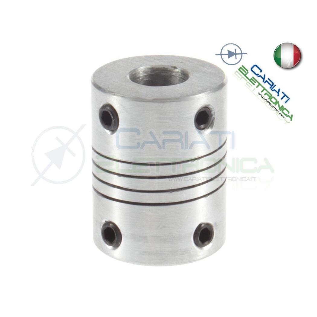 Accoppiatore 5 x 10 mm giunto in alluminio coupler shaft OD19mm*25mm flexibleGenerico