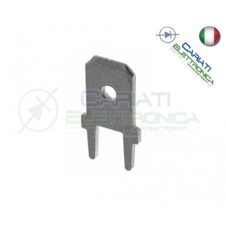10 Pz Faston Maschio per PCB 6,35x0,8mm