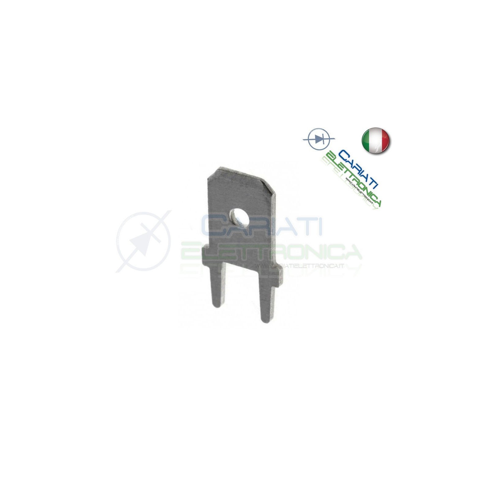 50 Pcs Faston Male for Pcb board 6,35x0,8mm