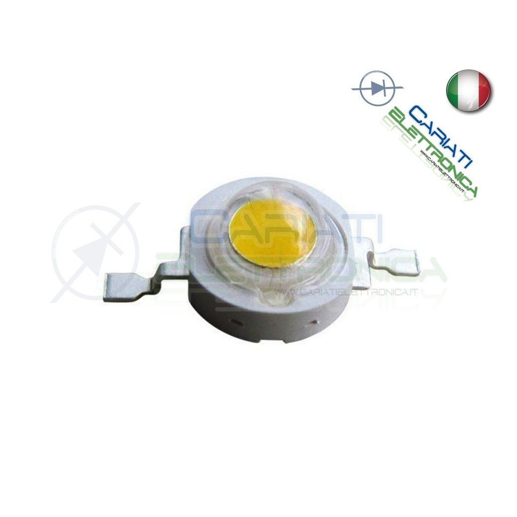 10 pcs Led Power Gold Yellow 1W 1 Watt 350mA 30 lumen lmCariati Elettronica
