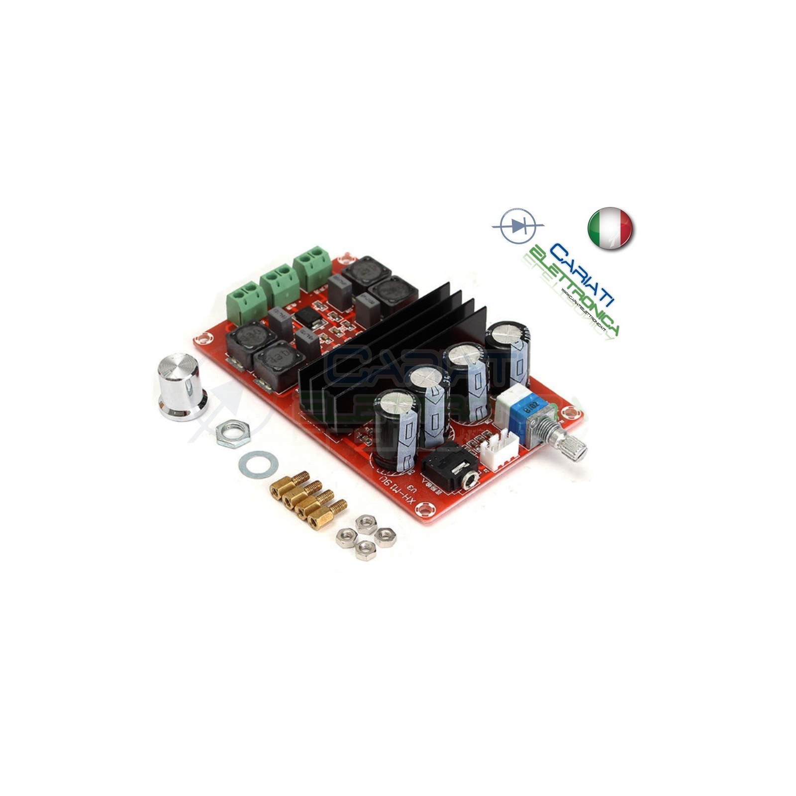 Amplificatore audio TPA3116 12V 24V potenza massima 100W