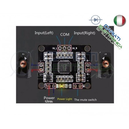PAM8610 Mini Amplificatore Digitale Dual Channel Stereo Mini Classe D 2X15W