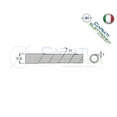 Guaina a Spirale Avvolgicavo NERA Diametro 6mm Lunghezza 10 m Spiral Wrapping