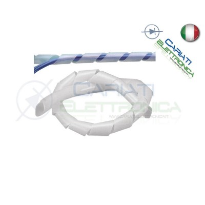 Guaina a Spirale Avvolgicavo TRASPARENTE Diametro 15mm Lunghezza 10 m