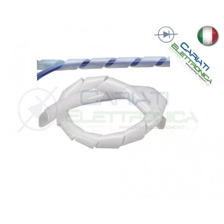 Guaina a Spirale Avvolgicavo TRASPARENTE Diametro 15mm Lunghezza 10 m