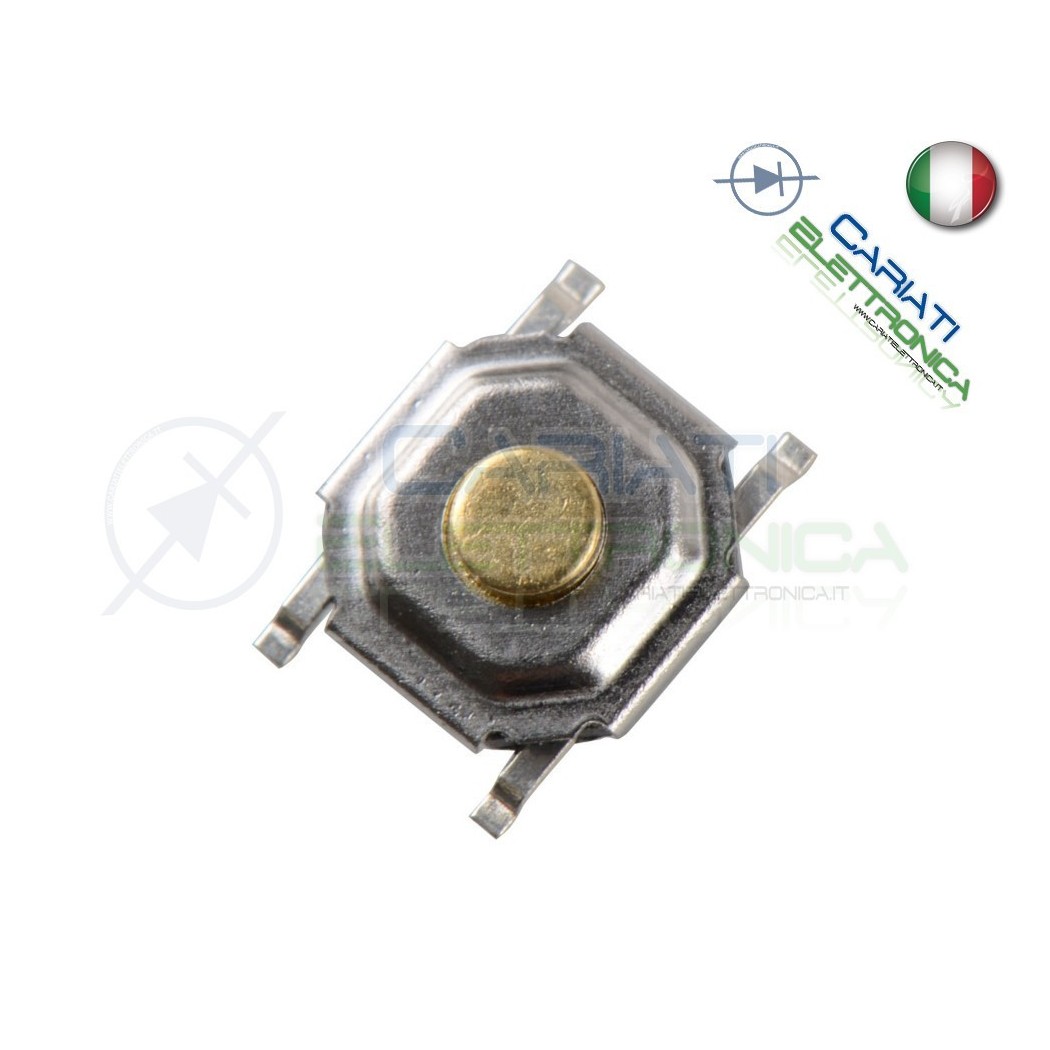 50 MINI MICRO PULSANTE 5.2X5.2X1.7 mm PCB Tactile Switch