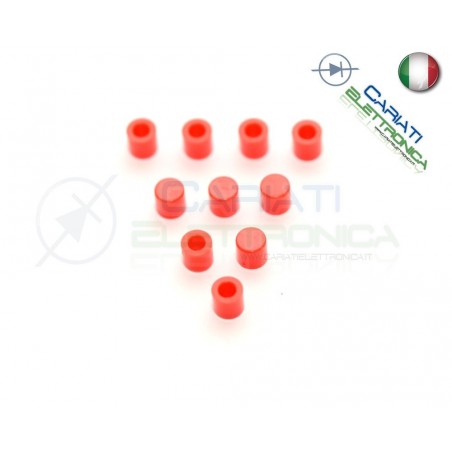 10 PEZZI cap cappuccio ROSSO per pulsanti PCB 6x6 altezza 6 7 8 8,5 9 9,5 10 mm