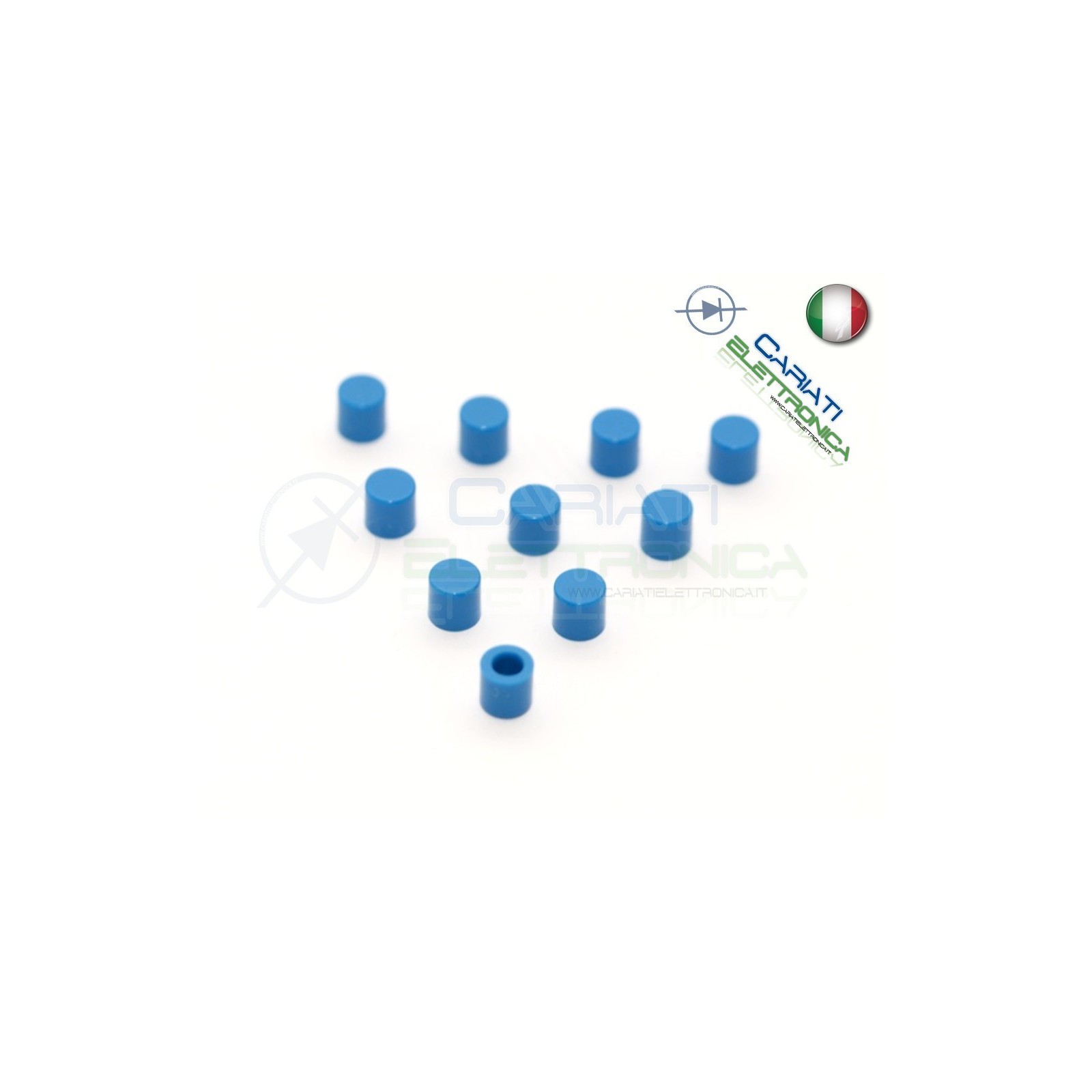10 PEZZI cap cappuccio BLU per pulsanti PCB 6x6 altezza 6 7 8 8,5 9 9,5 10 mm