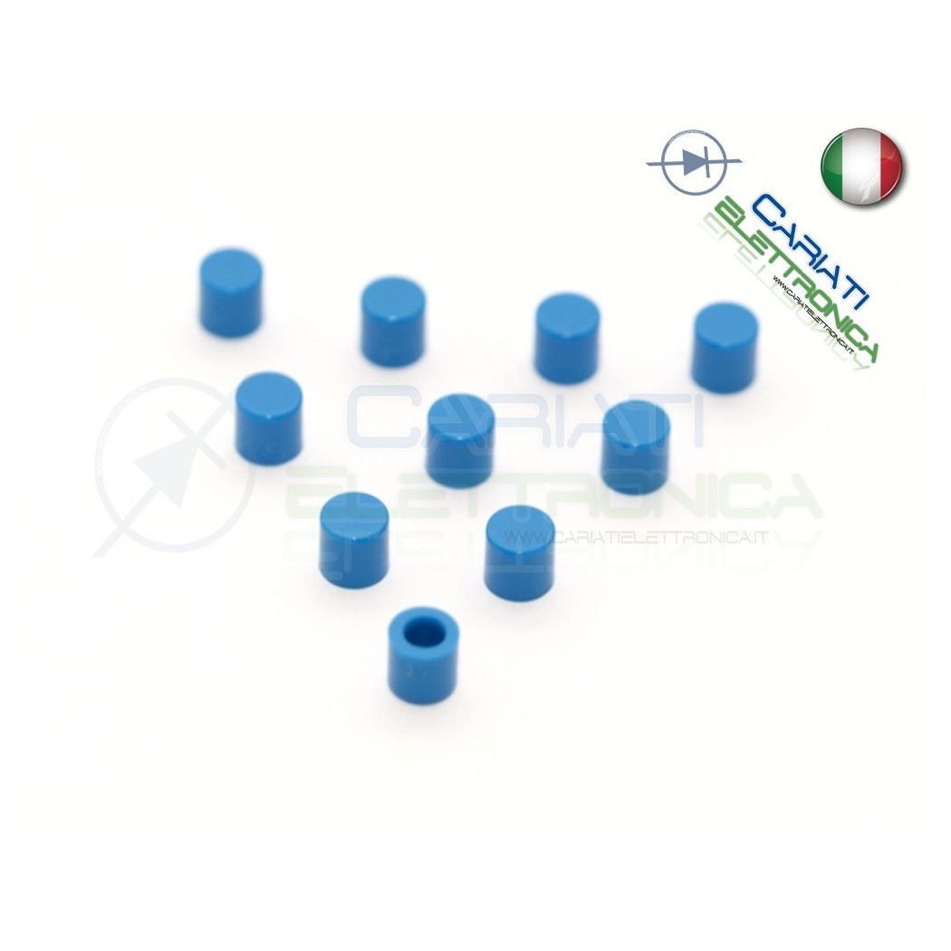 10 PEZZI cap cappuccio BLU per pulsanti PCB 6x6 altezza 6 7 8 8,5 9 9,5 10 mm