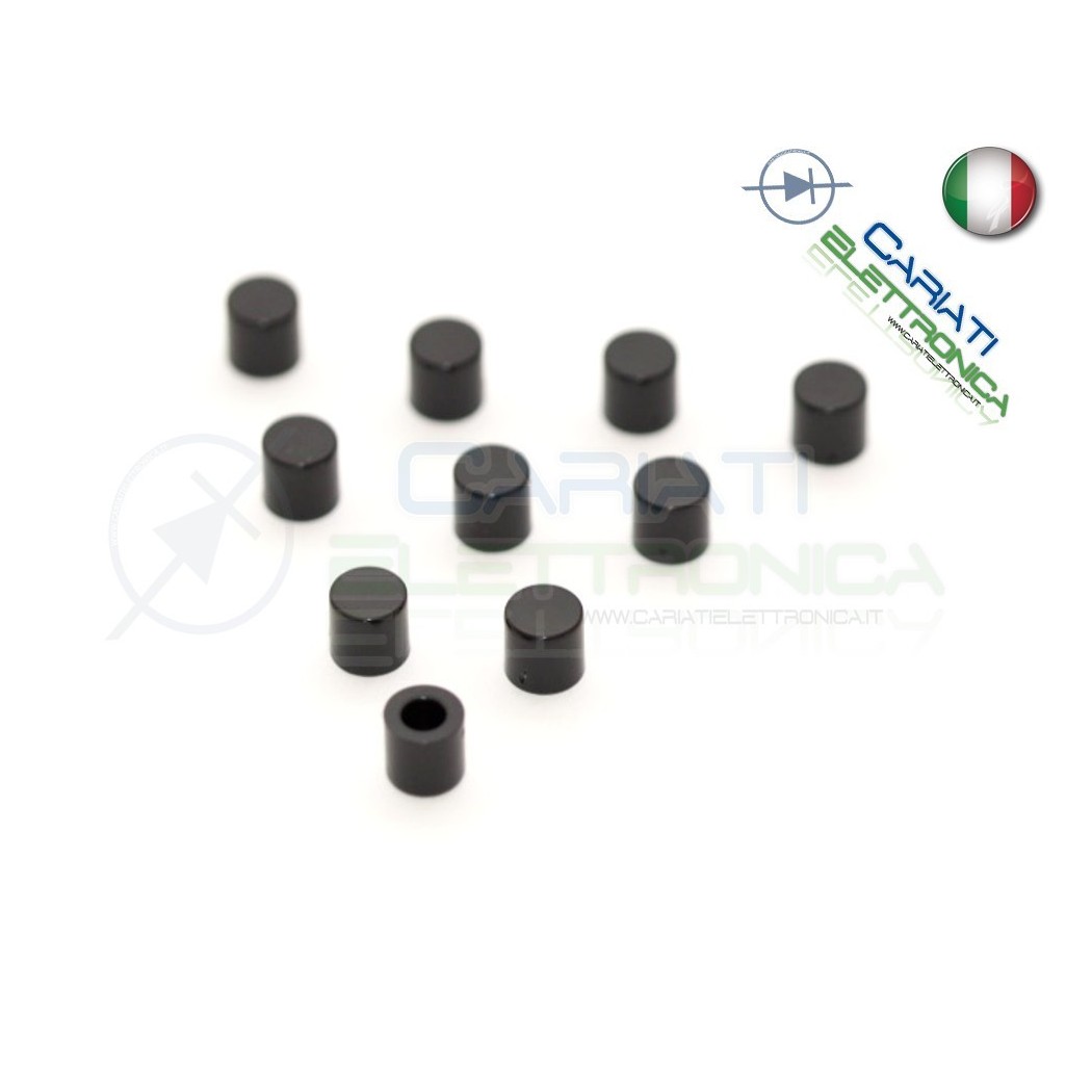 10 PEZZI cap cappuccio NERO per pulsanti PCB 6x6 altezza 6 7 8 8,5 9 9,5 10 mm