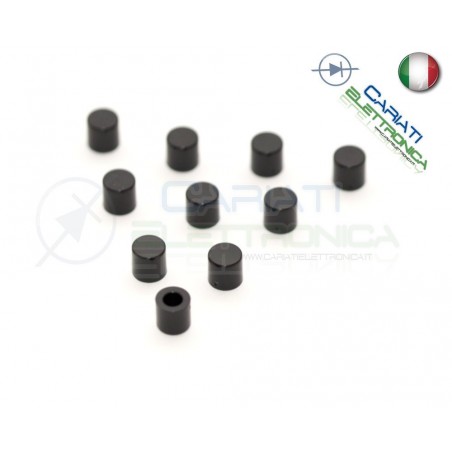 10 PEZZI cap cappuccio NERO per pulsanti PCB 6x6 altezza 6 7 8 8,5 9 9,5 10 mm
