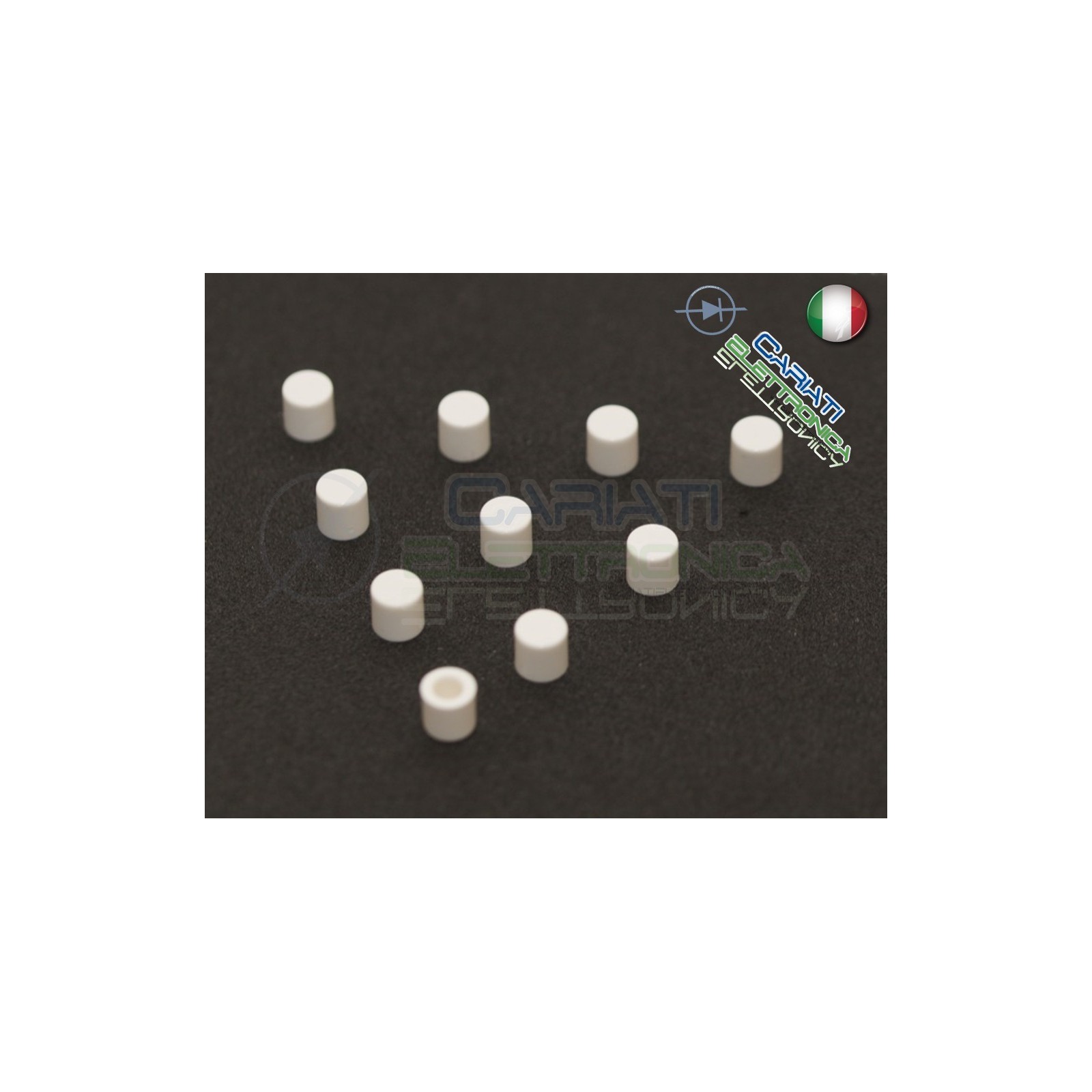 10 PEZZI cappuccio Bianco per pulsanti PCB 6x6 altezza 6 7 8 8,5 9 9,5 10 mm