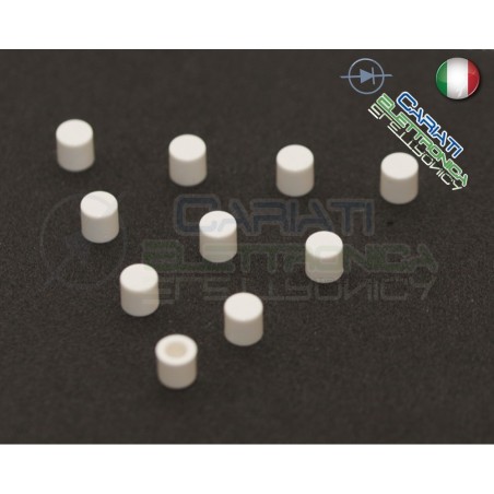 10 PEZZI cappuccio Bianco per pulsanti PCB 6x6 altezza 6 7 8 8,5 9 9,5 10 mm