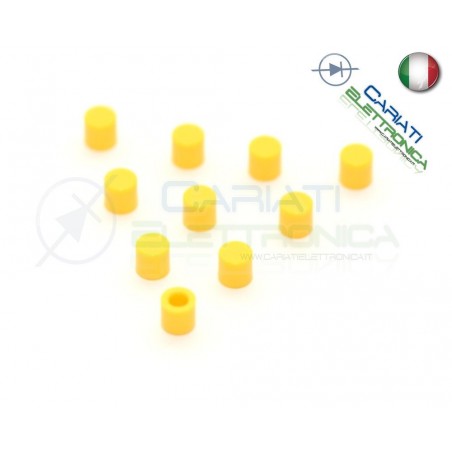 10 PEZZI cappuccio Giallo per pulsanti PCB 6x6 altezza 6 7 8 8,5 9 9,5 10 mm