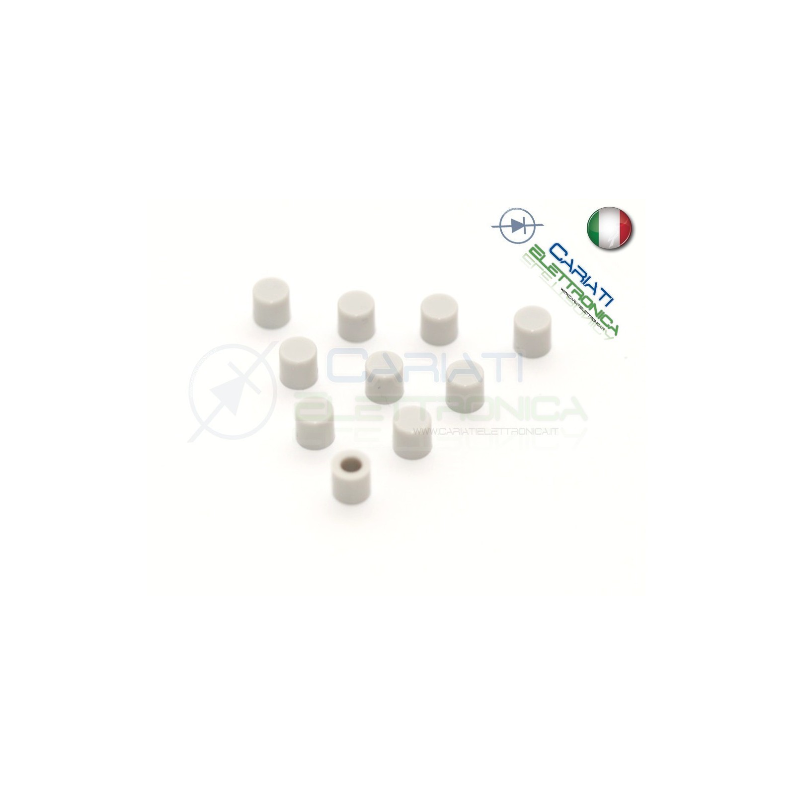 10 PEZZI cappuccio GRIGIO per pulsanti PCB 6x6 altezza 6 7 8 8,5 9 9,5 10 mm