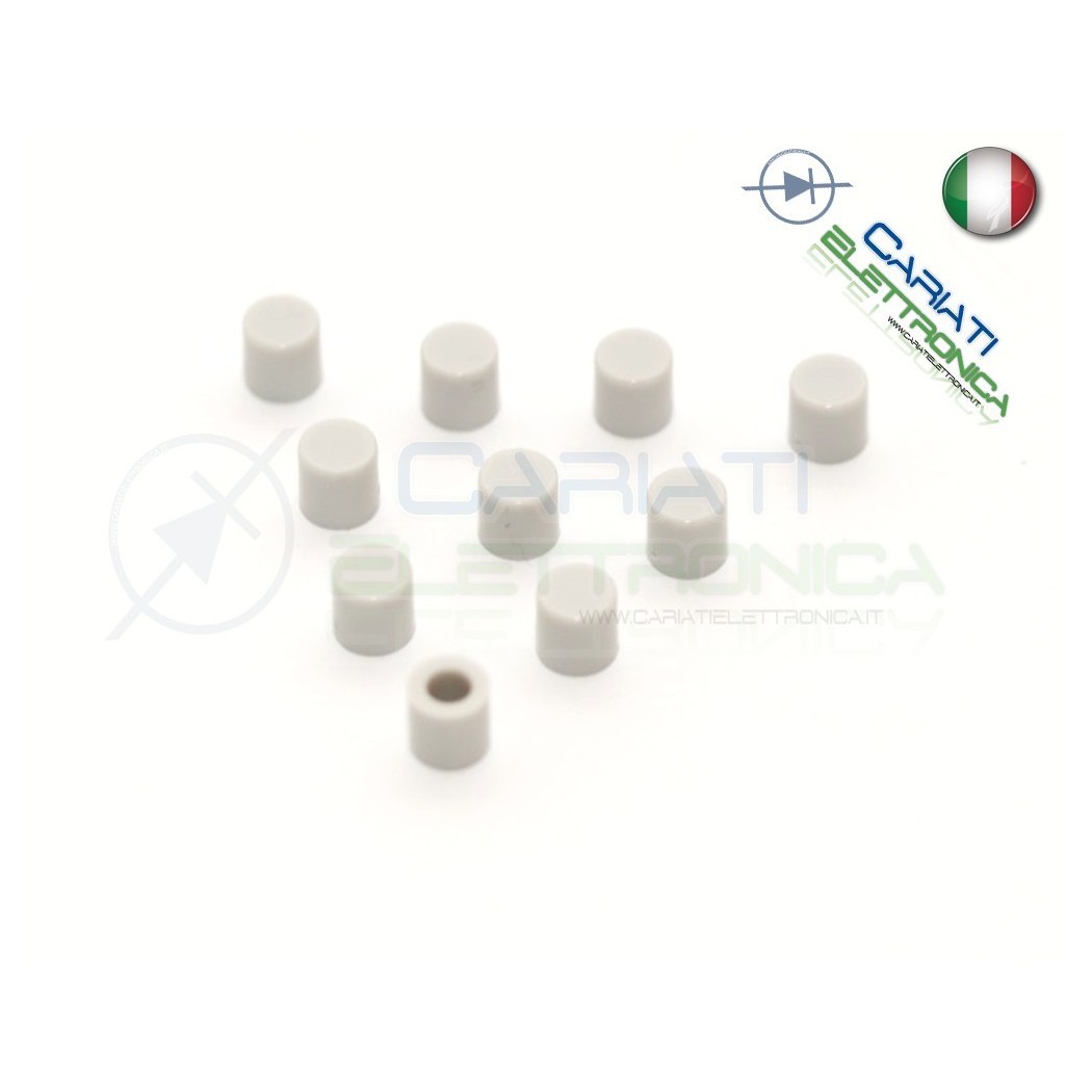 10 PEZZI cappuccio GRIGIO per pulsanti PCB 6x6 altezza 6 7 8 8,5 9 9,5 10 mm