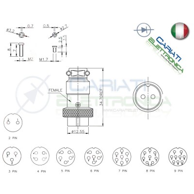 Spina Presa Microfonica 3 Poli Connettore Maschio VolanteGenerico