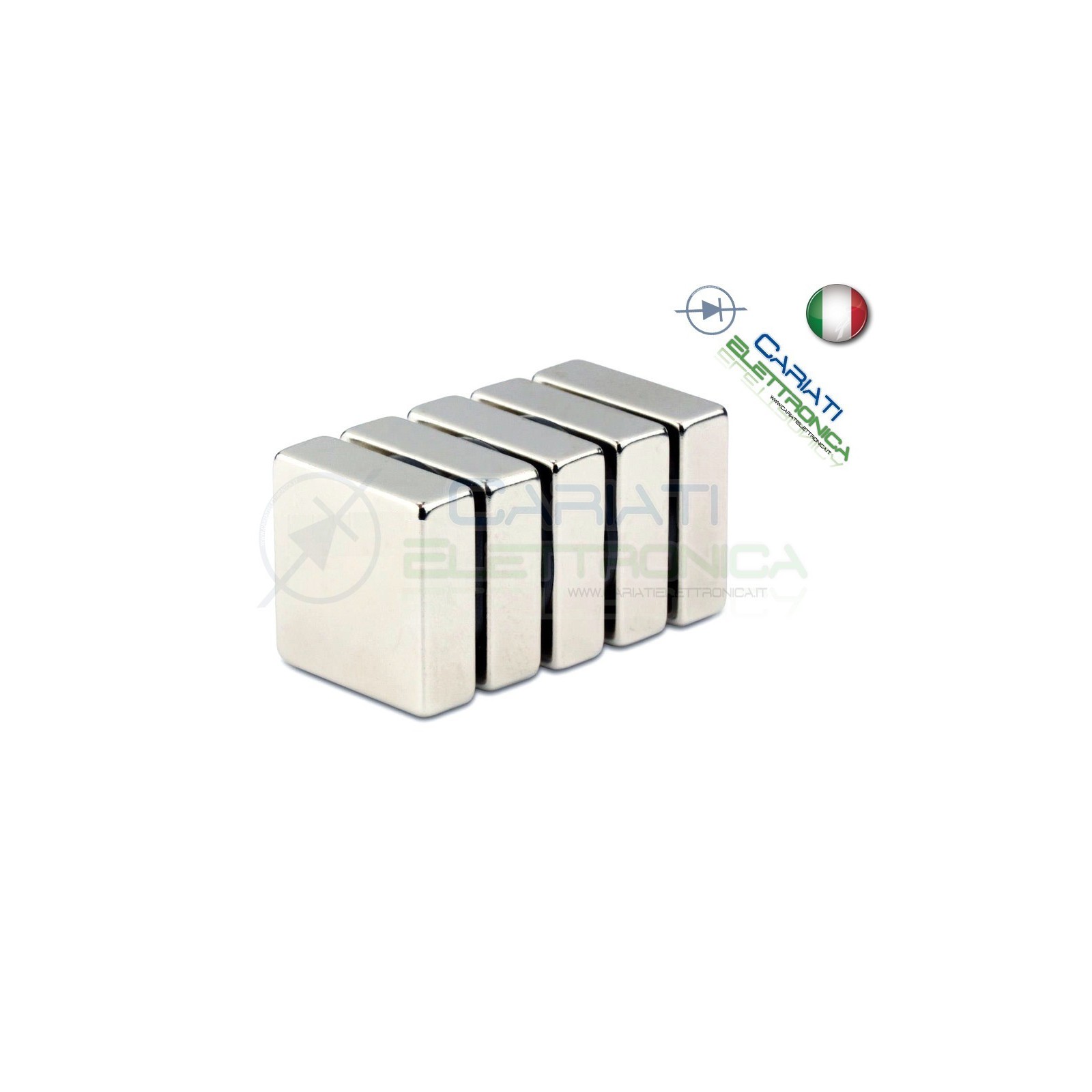 100 Pezzi CALAMITE MAGNETI NEODIMIO 5x5x2 mm POTENTI FIMO CERAMICA BOMBONIERE Generico