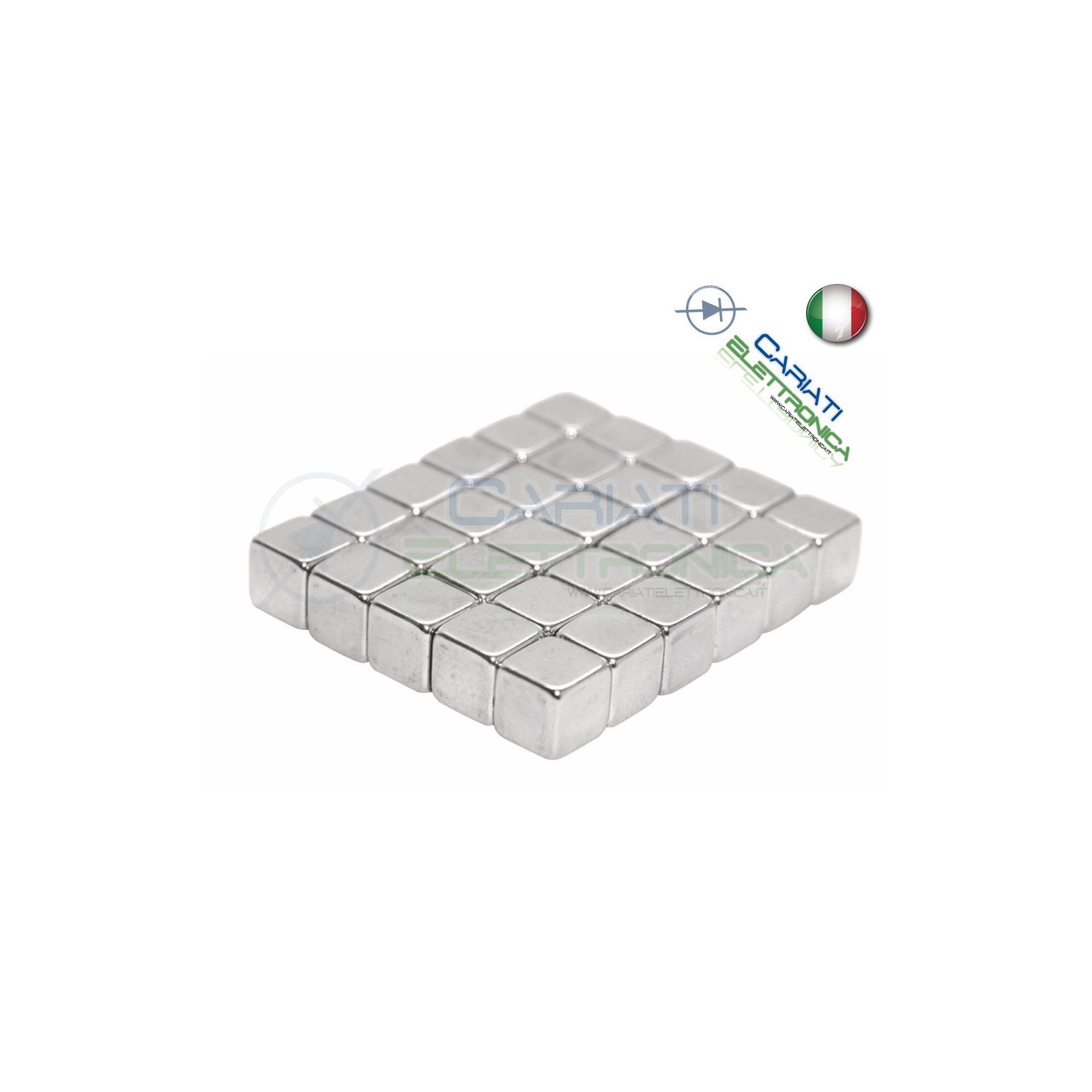 20 Pezzi CALAMITE MAGNETI NEODIMIO 5x5x5 mm POTENTI FIMO CERAMICA BOMBONIEREGenerico