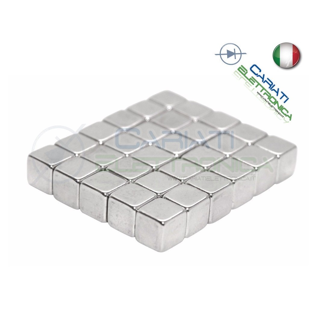 20 Pezzi CALAMITE MAGNETI NEODIMIO 5x5x5 mm POTENTI FIMO CERAMICA BOMBONIEREGenerico