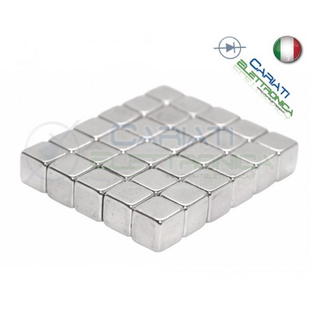 20 Pezzi CALAMITE MAGNETI NEODIMIO 5x5x5 mm POTENTI FIMO CERAMICA BOMBONIEREGenerico