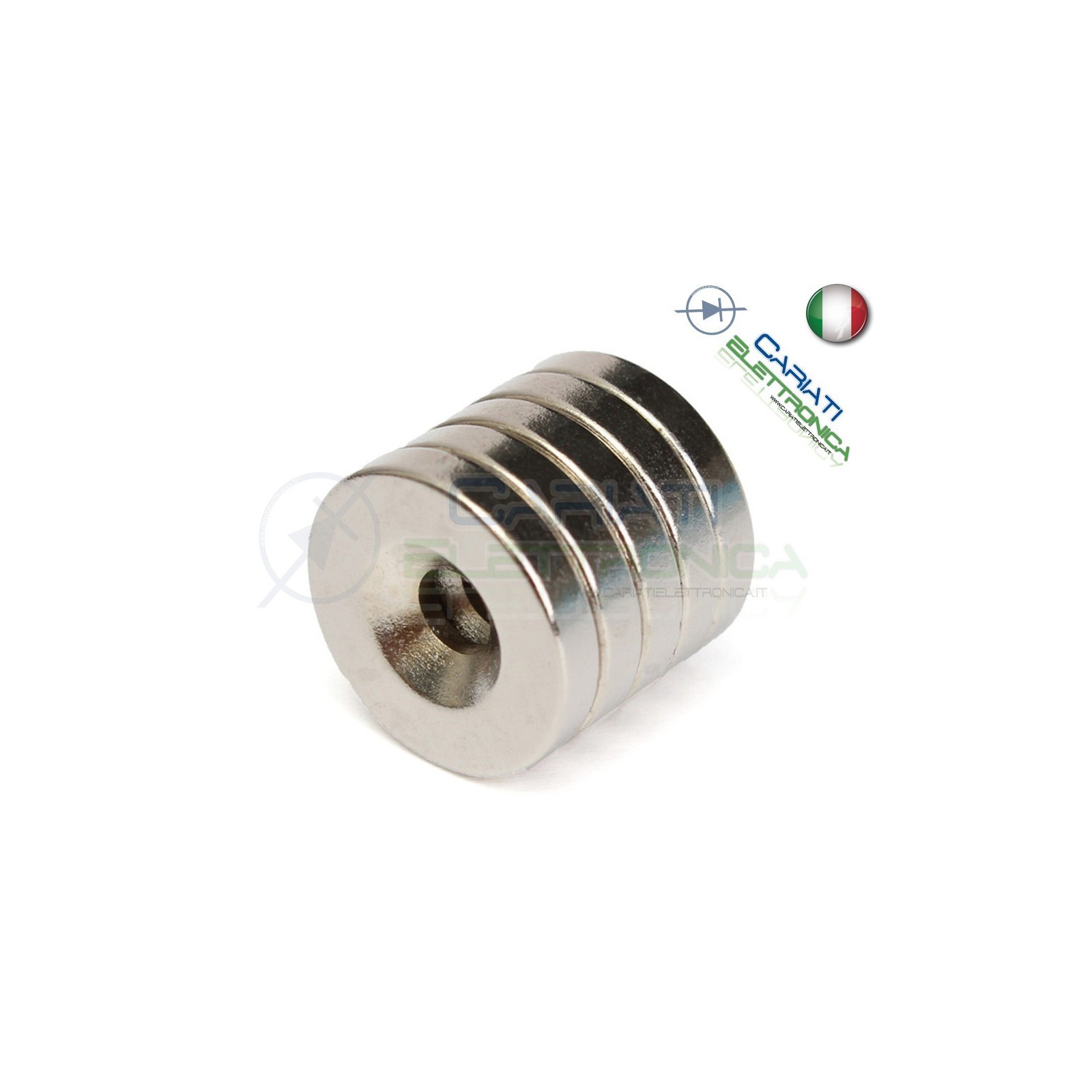 20 Pezzi CALAMITE MAGNETI NEODIMIO 10x3 mm POTENTI FIMO CERAMICA BOMBONIEREGenerico