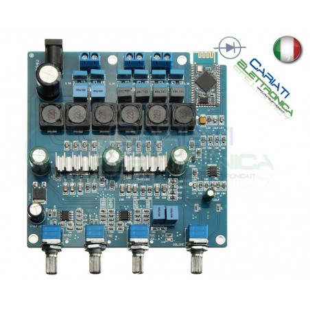 Amplificatore Audio Bluetooth TPA3116 Class D potenza 100W+2*50W 18-24Vdc