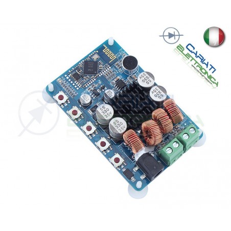Amplificatore Audio TPA3116 Bluetooth potenza 25W + 25W 12V 24V