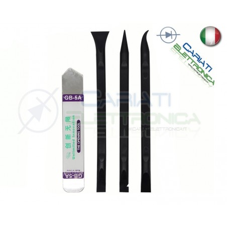 KIT da 4 PEZZI TOOLS PER APERTURA SMONTAGGIO CELLULARI IPHONE IPAD SAMSUNG HTC