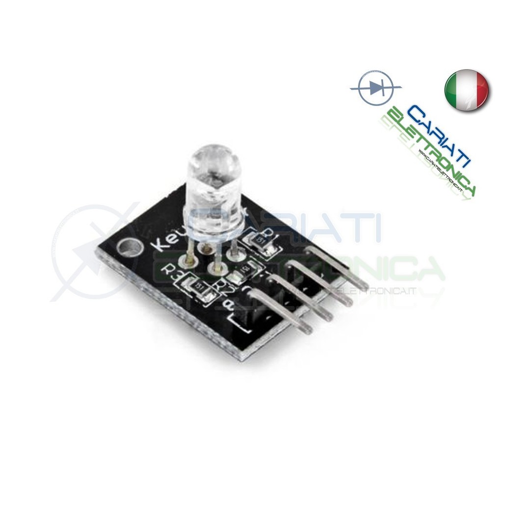 MODULO LED RGB 5MM 3 COLORI LED 5MM MODULO SENSORE ARDUINO