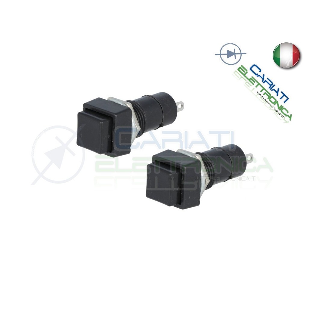 10 PEZZI INTERRUTTORE DA PANNELLO SPST 125V 3A NERO