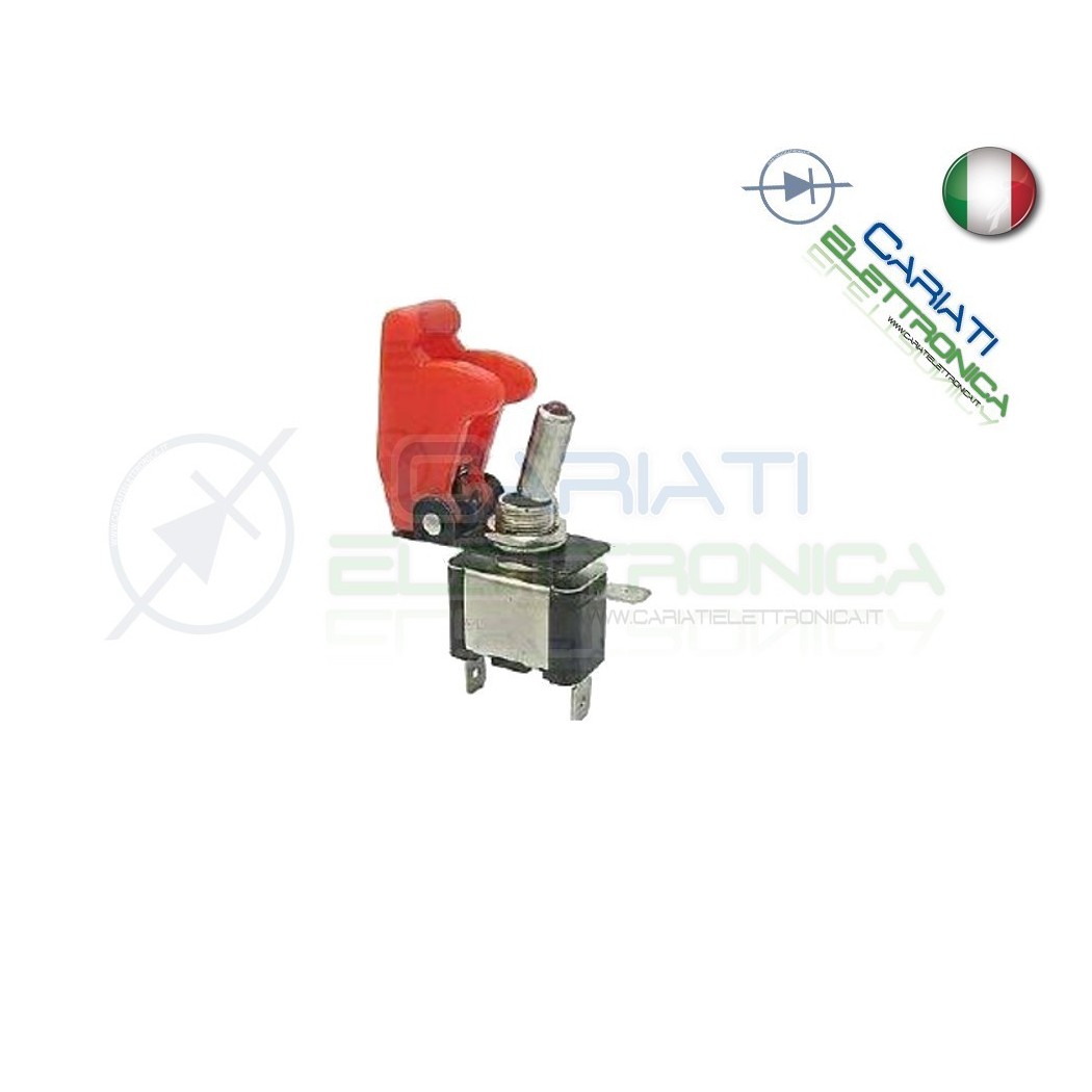 10 PEZZI Interruttore Leva Con Led Rosso Tuning 12V 20A