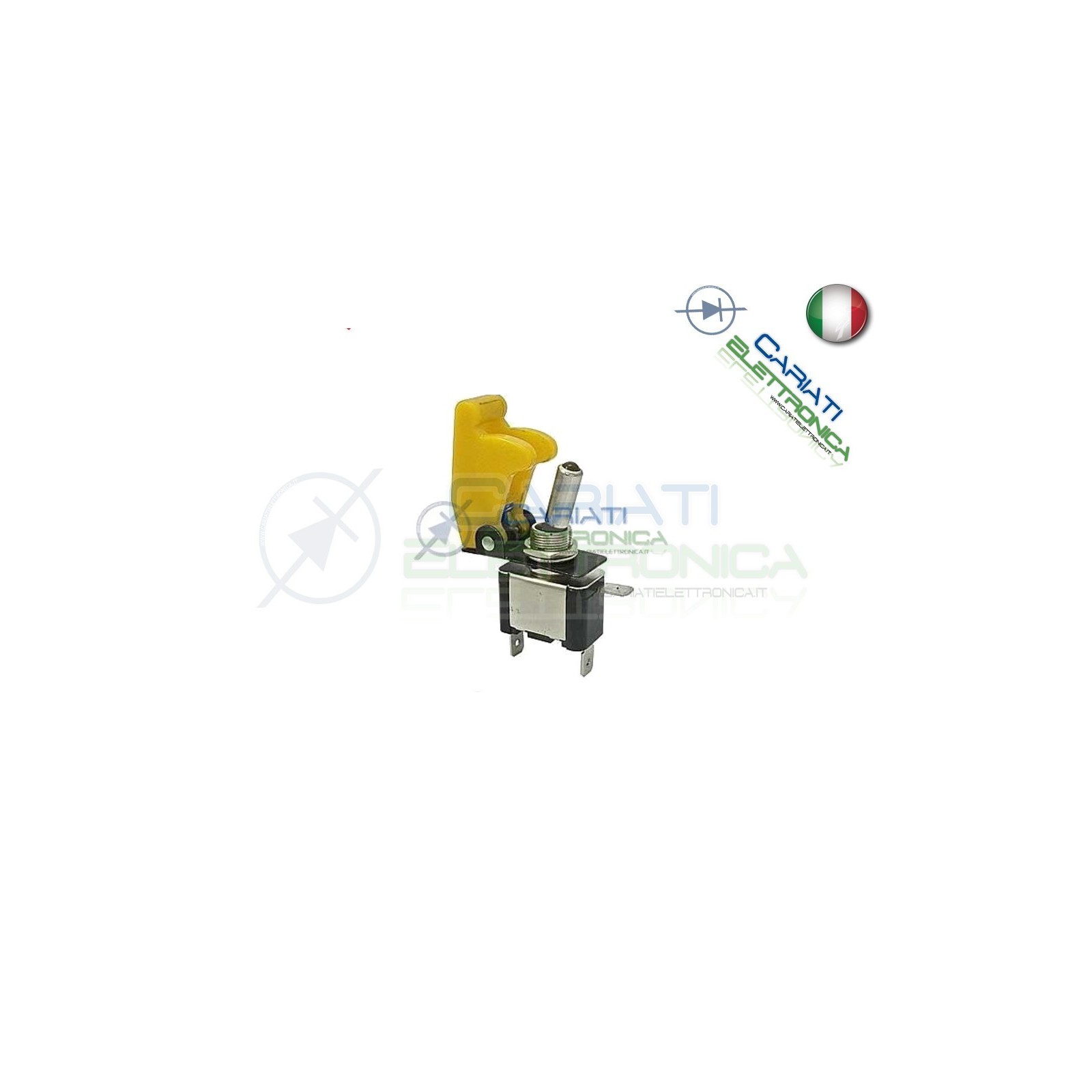 10 PEZZI Interruttore Leva Con Led Giallo Tuning 12V 20A