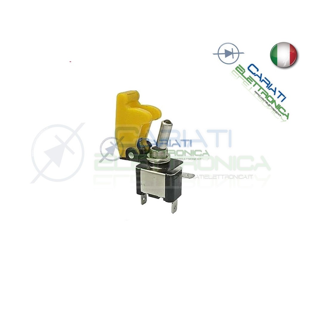 10 PEZZI Interruttore Leva Con Led Giallo Tuning 12V 20A