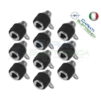 10 Pezzi CONNETTORE BOCCOLA DA PANNELLO PER SPINA A BANANA 4mm NERA NERO