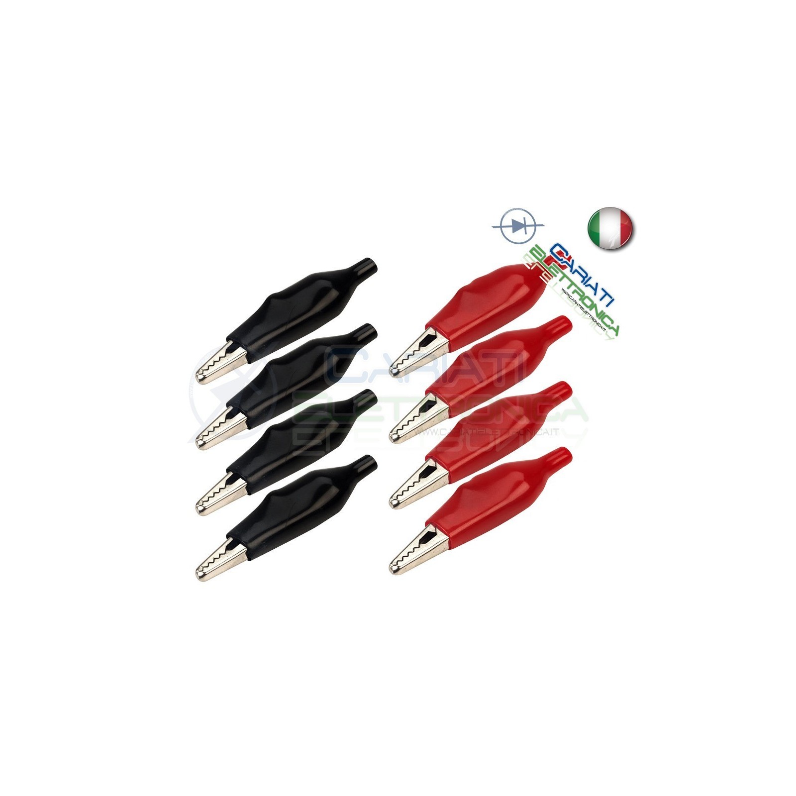 KIT 8 Pezzi Pinze Pinza Coccodrillo con Guaina