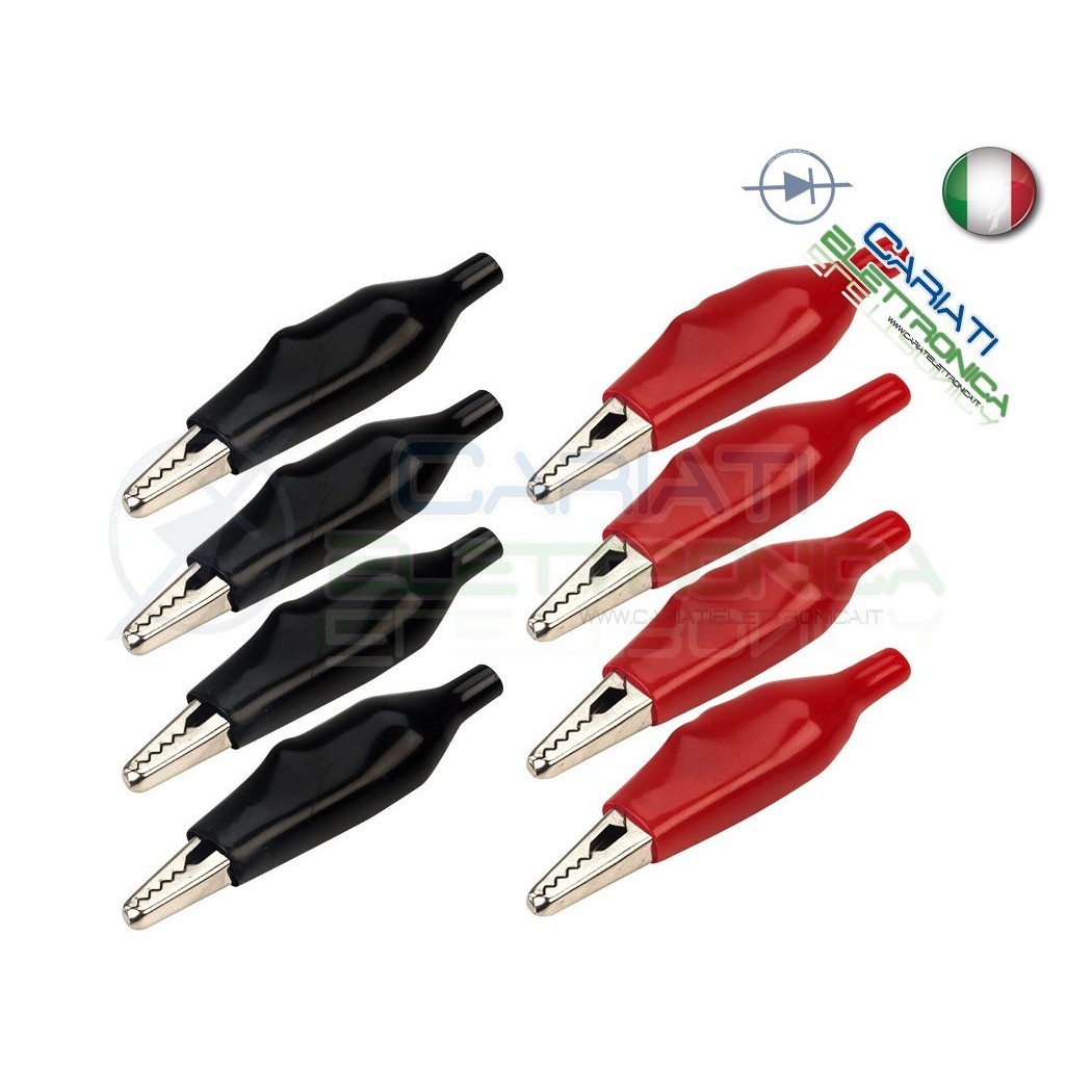 KIT 8 Pezzi Pinze Pinza Coccodrillo con Guaina
