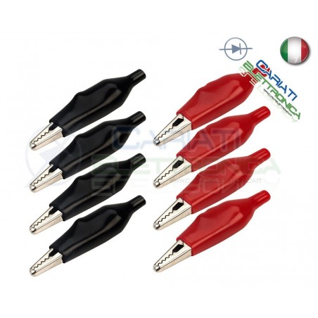 KIT 8 Pezzi Pinze Pinza Coccodrillo con Guaina