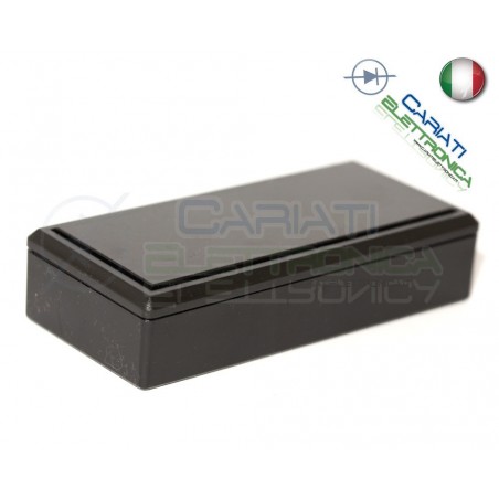 Contenitore custodia 130x60x29 mm con portabatteria AA o 9V in ABS nero
