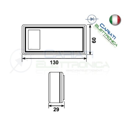 Contenitore custodia 130x60x29 mm con portabatteria AA o 9V in ABS nero