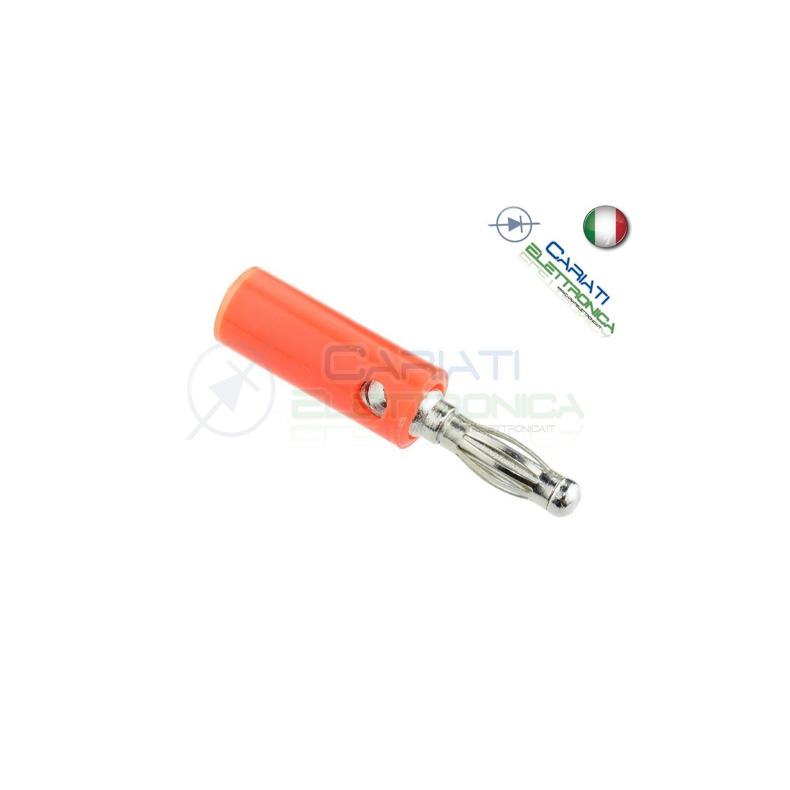 2 Pezzi Spina a Banana ECONOMICHE 4mm RossaGenerico