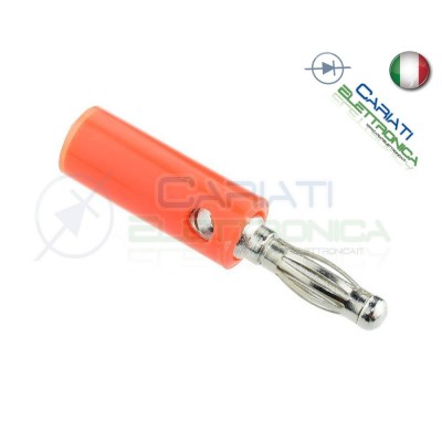 2 Pezzi Spina a Banana ECONOMICHE 4mm Rossa Generico