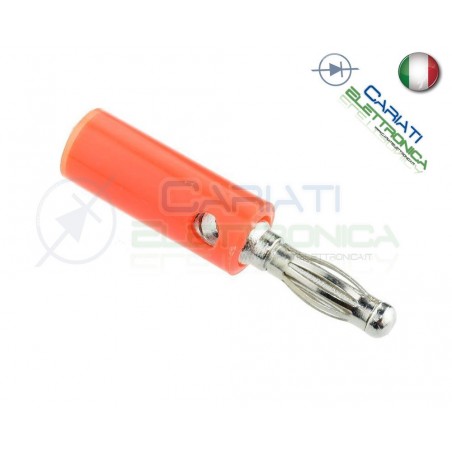 2 Pezzi Spina a Banana ECONOMICHE 4mm RossaGenerico