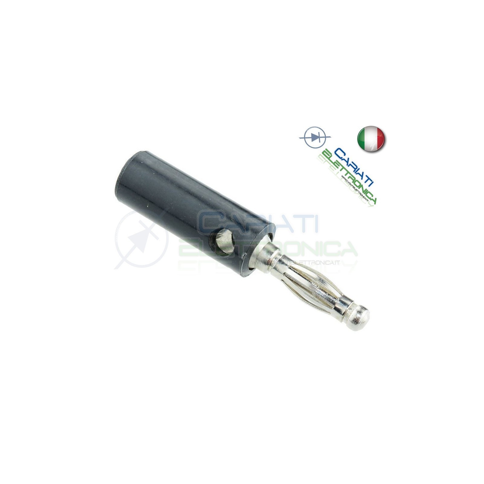 2 Pezzi Spina a Banana ECONOMICHE 4mm NereGenerico
