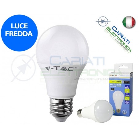 LAMPADA LAMPADINA LED V-TAC E27 15W VT-2015 LUCE FREDDA 1500Lm 6400k SKU 4455