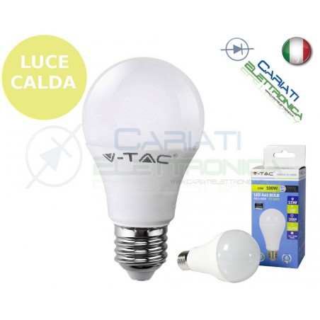 LAMPADA LAMPADINA LED V-TAC E27 15W VT-2015 LUCE CALDA 1500Lm 2700k SKU 4453