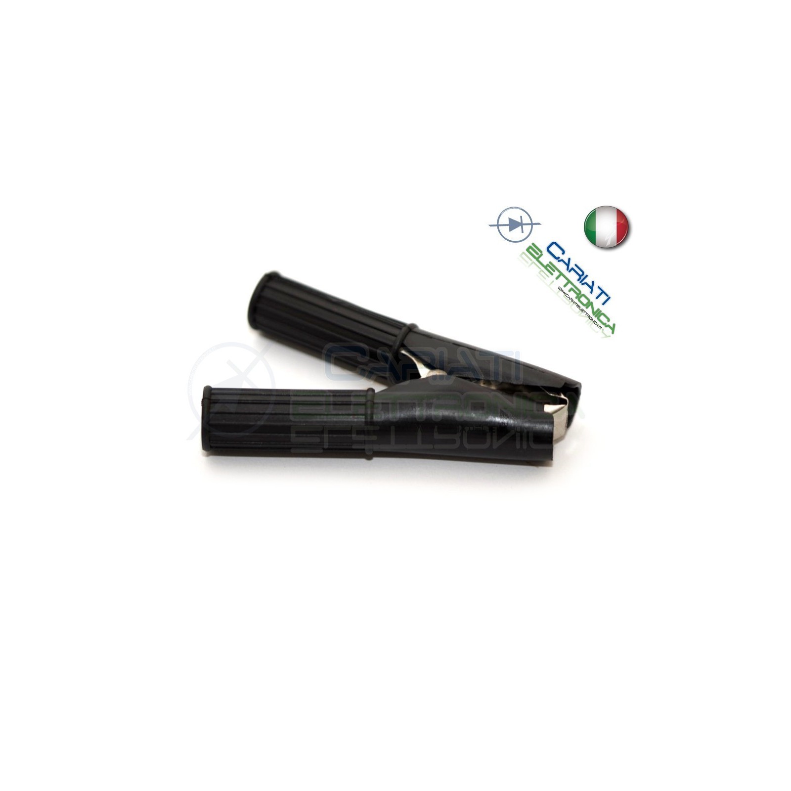 Pinza Coccodrillo con Guaina Colore Nero lunghezza 82mm