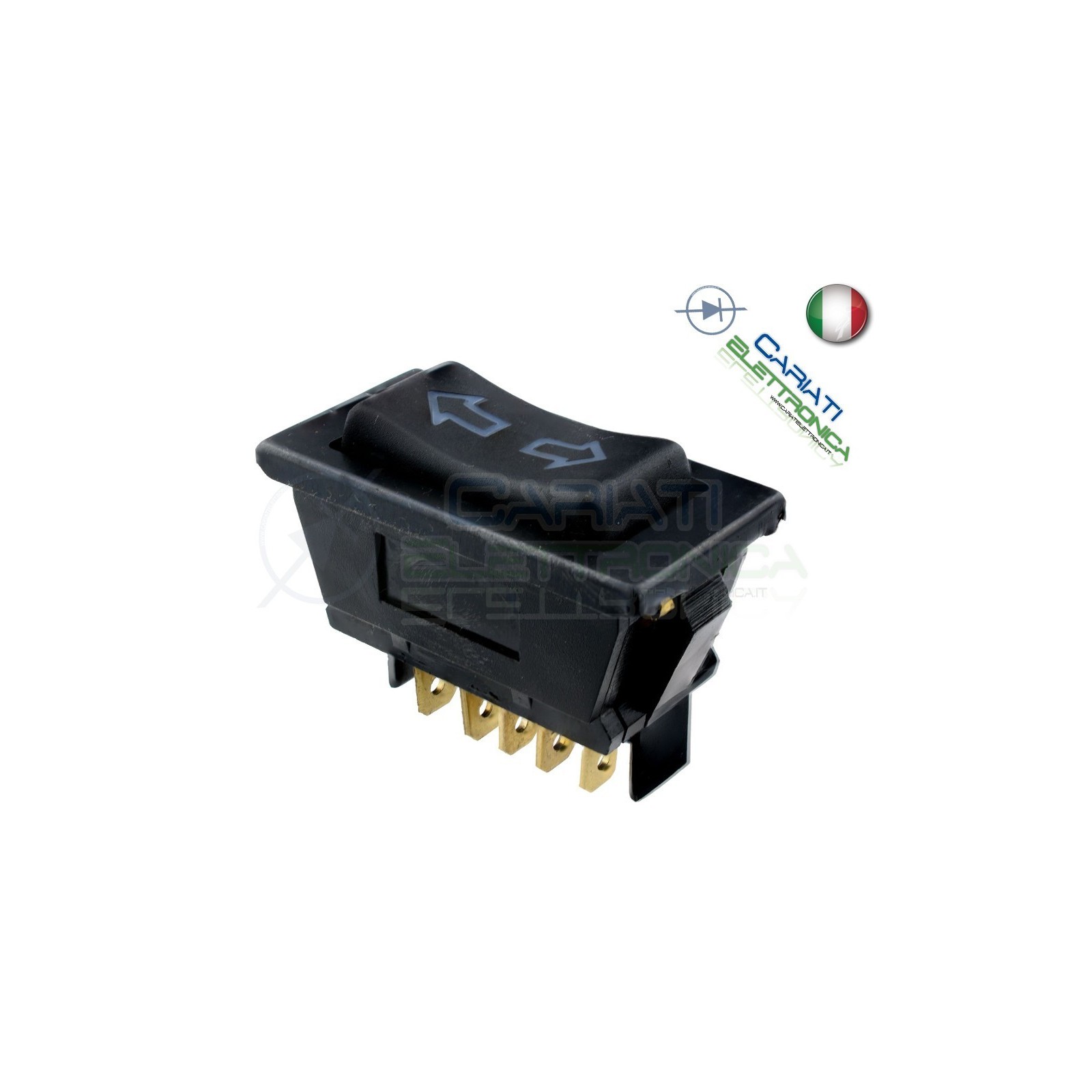 Interruttore deviatore alza cristalli vetro porta antenna 12V 20A 5 pin auto